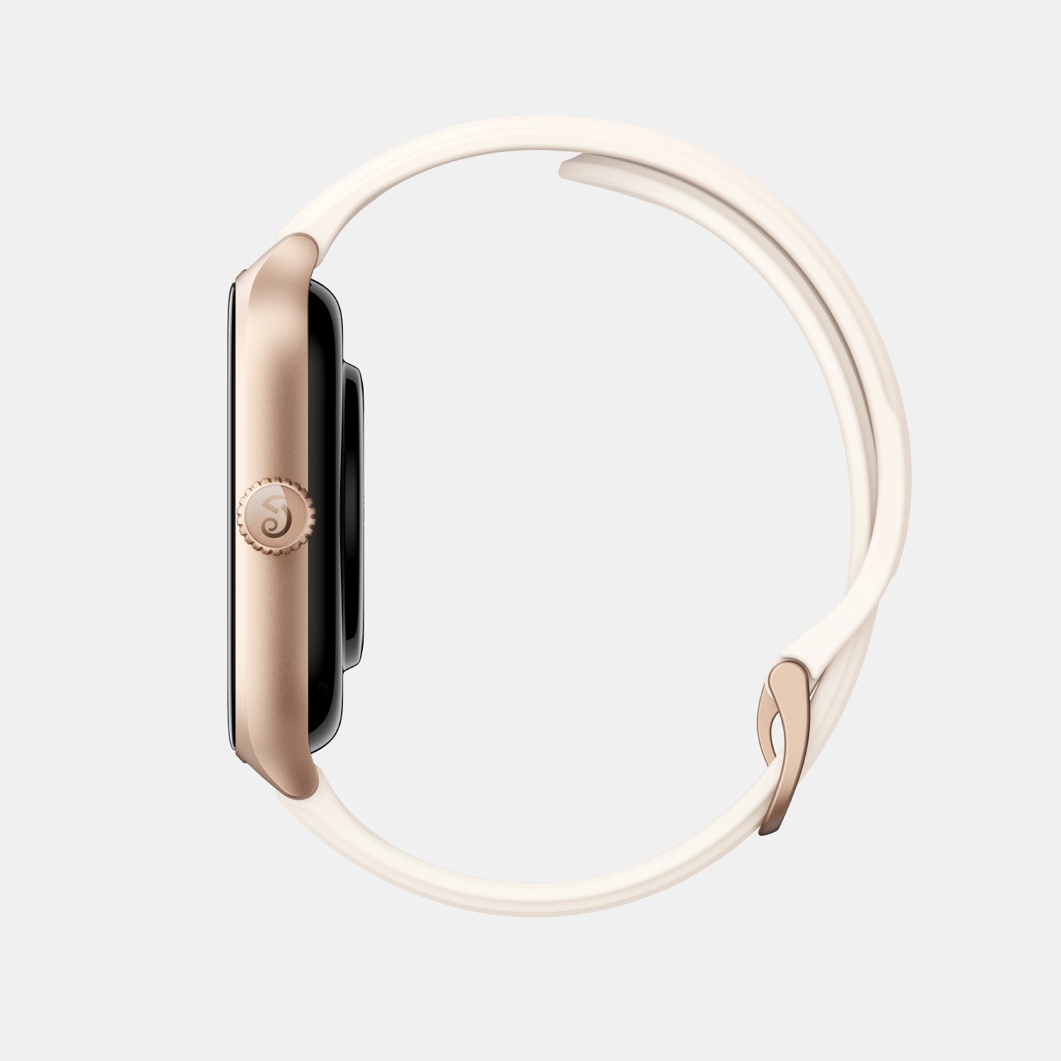 Unisex Processor Misty White Dial Amoled Silicone Watch GTS 4 WHITE