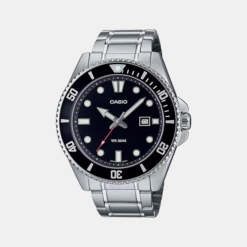 Enticer Men Quartz Black Dial Analog Stainless Steel Watch A2189