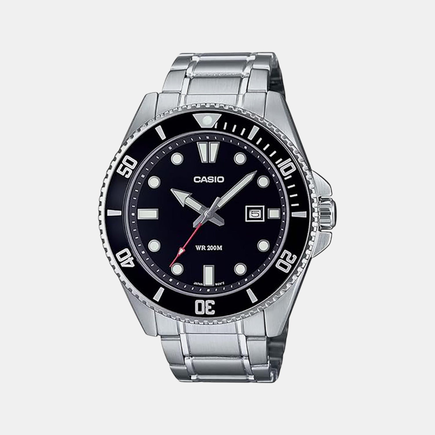 Enticer Men Quartz Black Dial Analog Stainless Steel Watch A2189