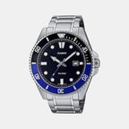 Enticer Men Quartz Black Dial Analog Stainless Steel Watch A2190