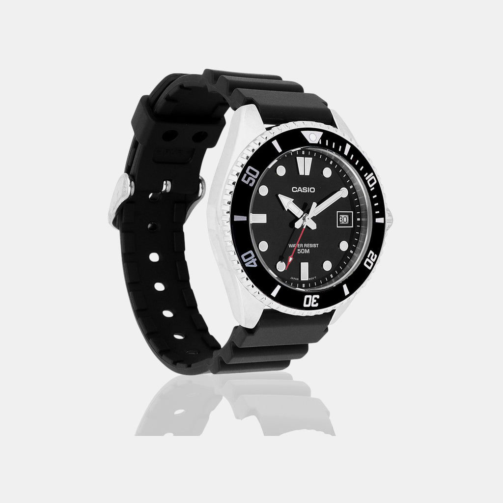 Enticer Men Quartz Black Dial Analog Resin Watch A2193