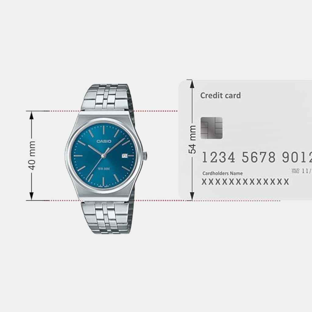 Enticer Men Quartz Blue Dial Analog Stainless Steel Watch A2199