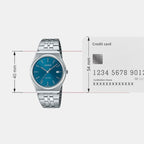 Enticer Men Quartz Blue Dial Analog Stainless Steel Watch A2199