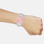 Enticer Men Quartz Pink Dial Analog Stainless Steel Watch A2200