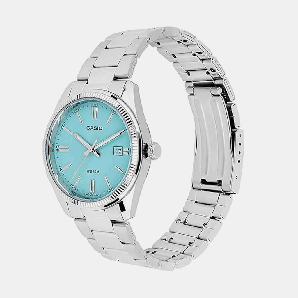 Enticer Men Quartz Turquoise Dial Analog Stainless Steel Watch A2225
