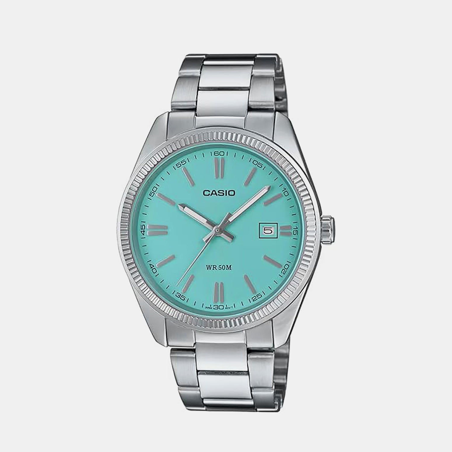 Men's Turquoise Analog Stainless Steel Watch MTP1302PD-A2225