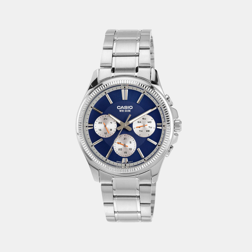 Casio Round Blue Multi-Function watch