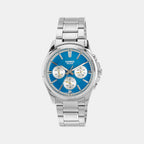 Enticer Men Quartz Blue Dial Chronograph Stainless Steel Watch A2229