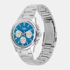 Enticer Men Quartz Light Blue Dial Chronograph Stainless Steel Watch A2229