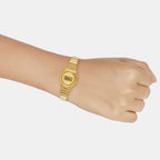 Vintage Women Quartz Gold Dial Digital Stainless Steel Watch A2233