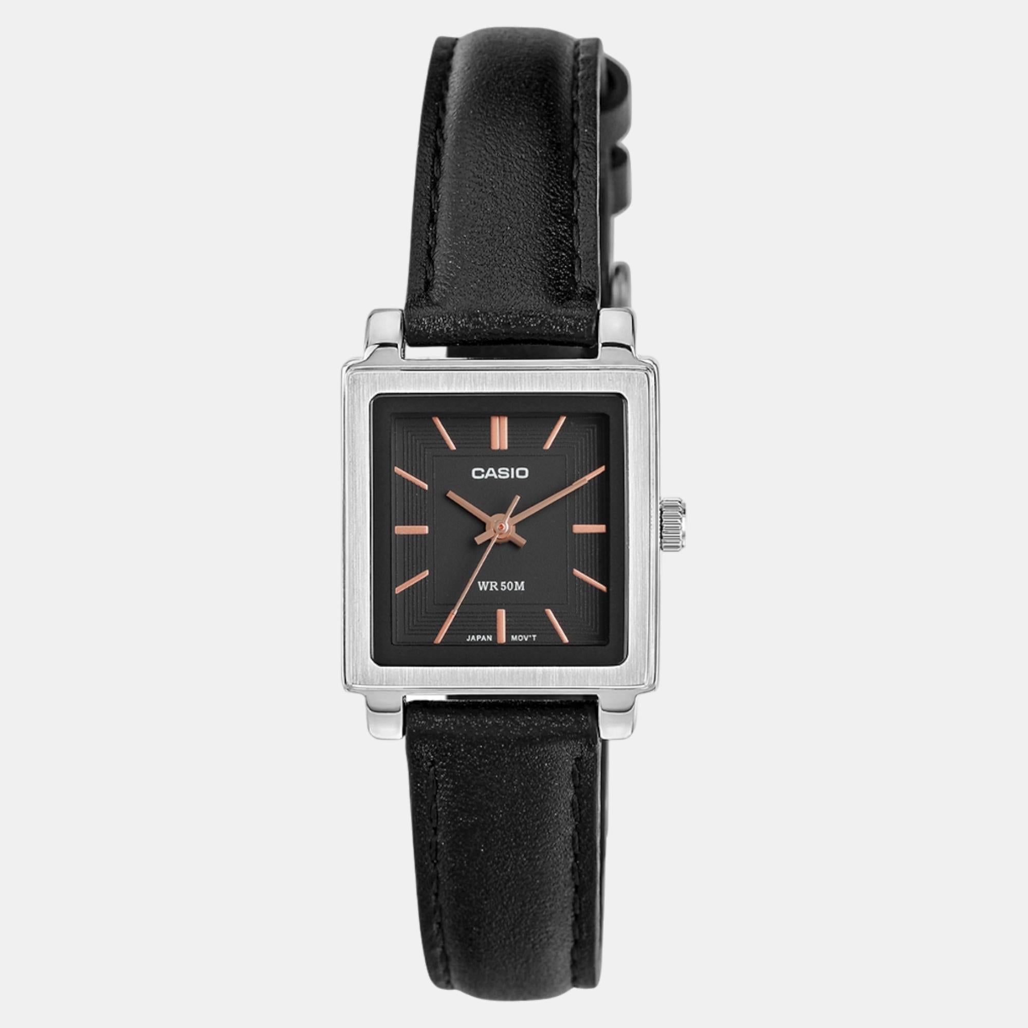 Enticer Women Quartz Black Dial Analog Leather Watch A2234