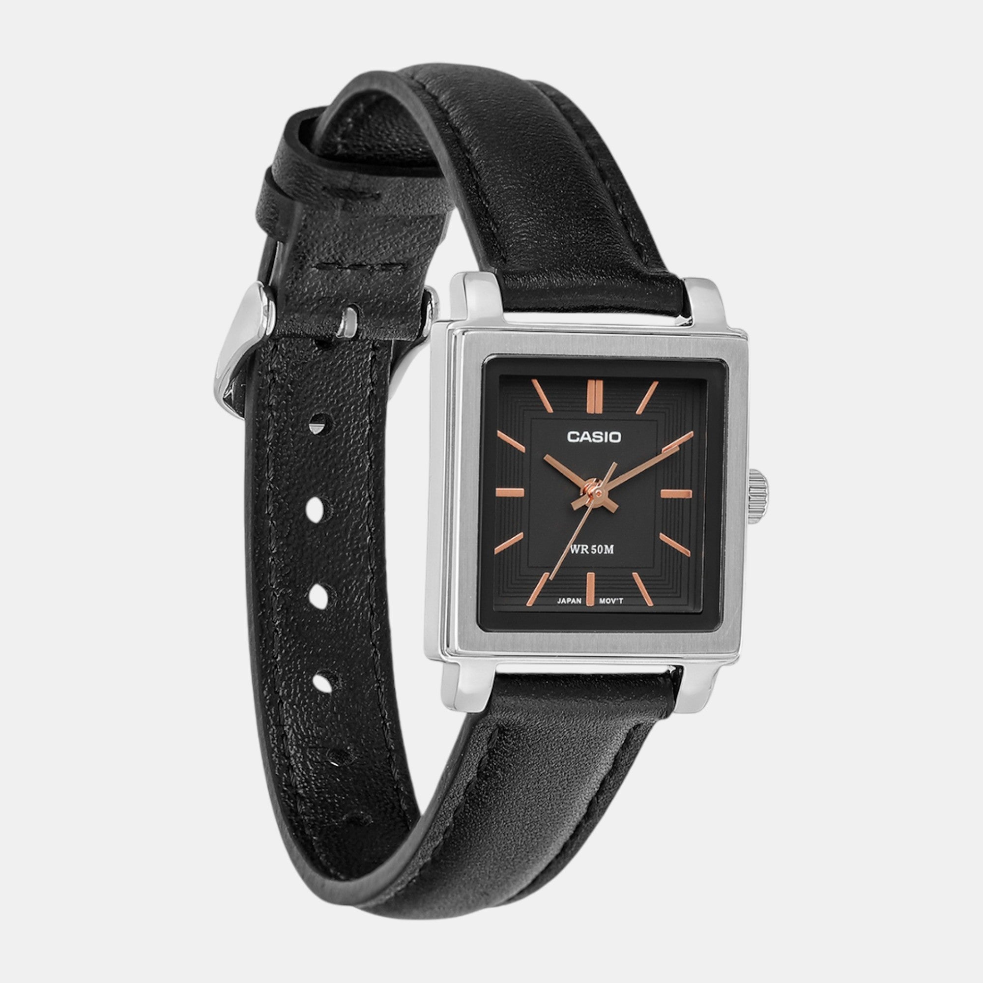 Enticer Women Quartz Black Dial Analog Leather Watch A2234