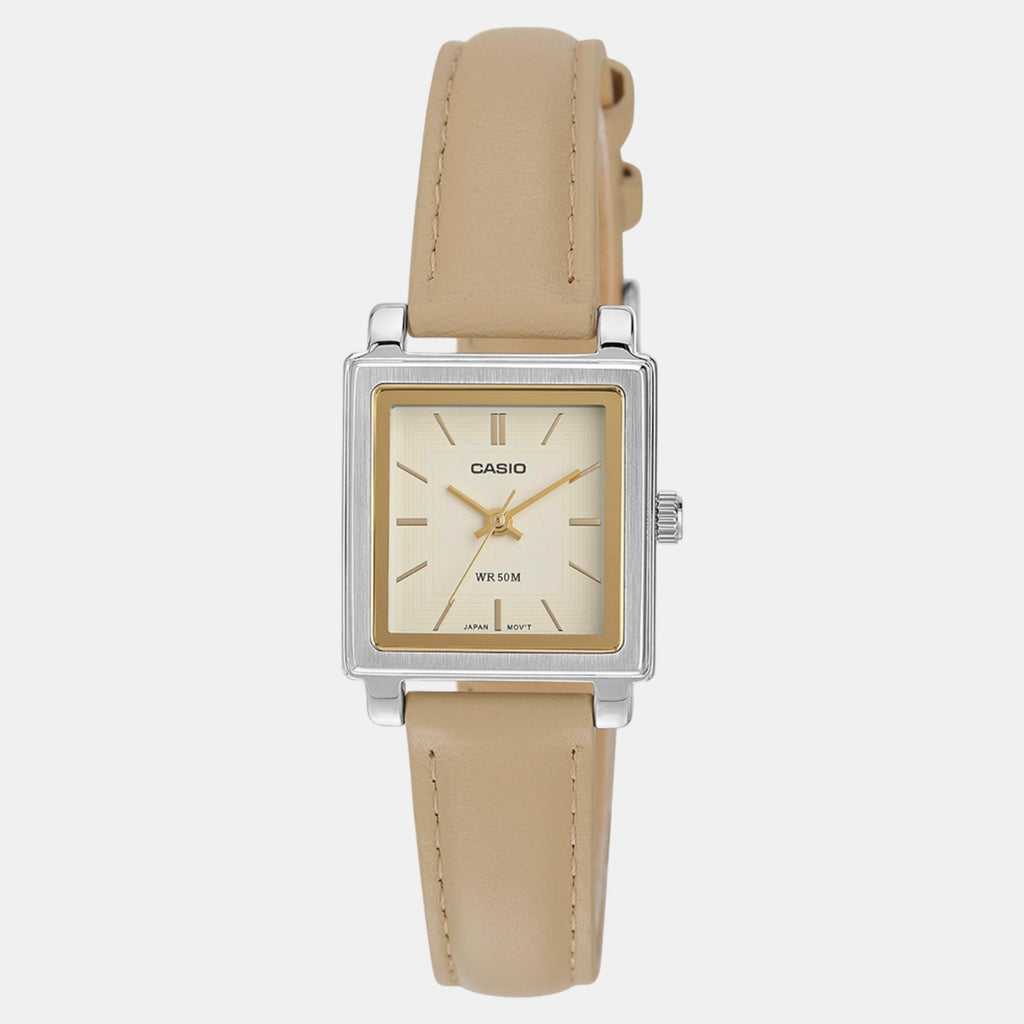 Enticer Women Quartz Beige Dial Analog Leather Watch A2235