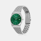 Enticer Men Quartz Green Dial Analog Stainless Steel Watch A2236
