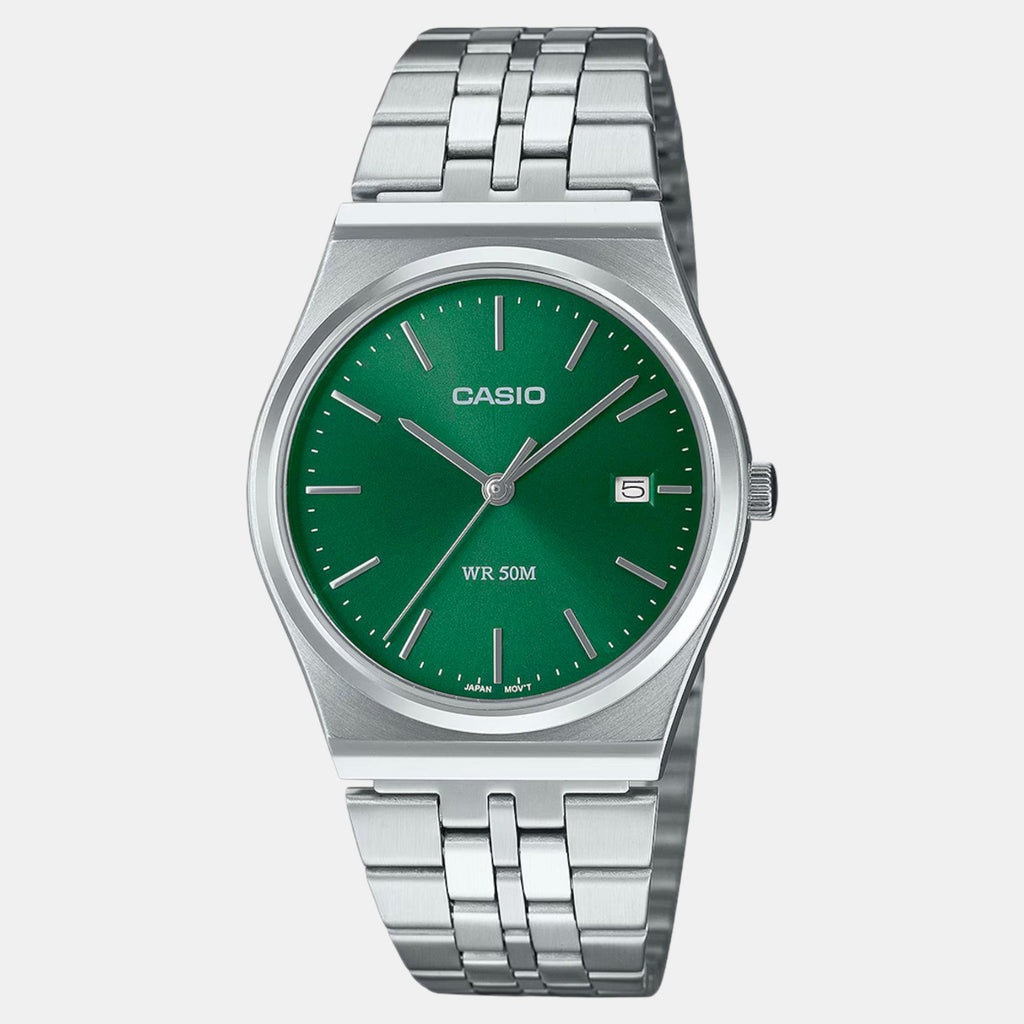 Enticer Men Quartz Green Dial Analog Stainless Steel Watch A2236
