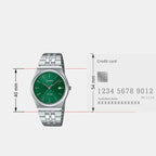 Enticer Men Quartz Green Dial Analog Stainless Steel Watch A2236