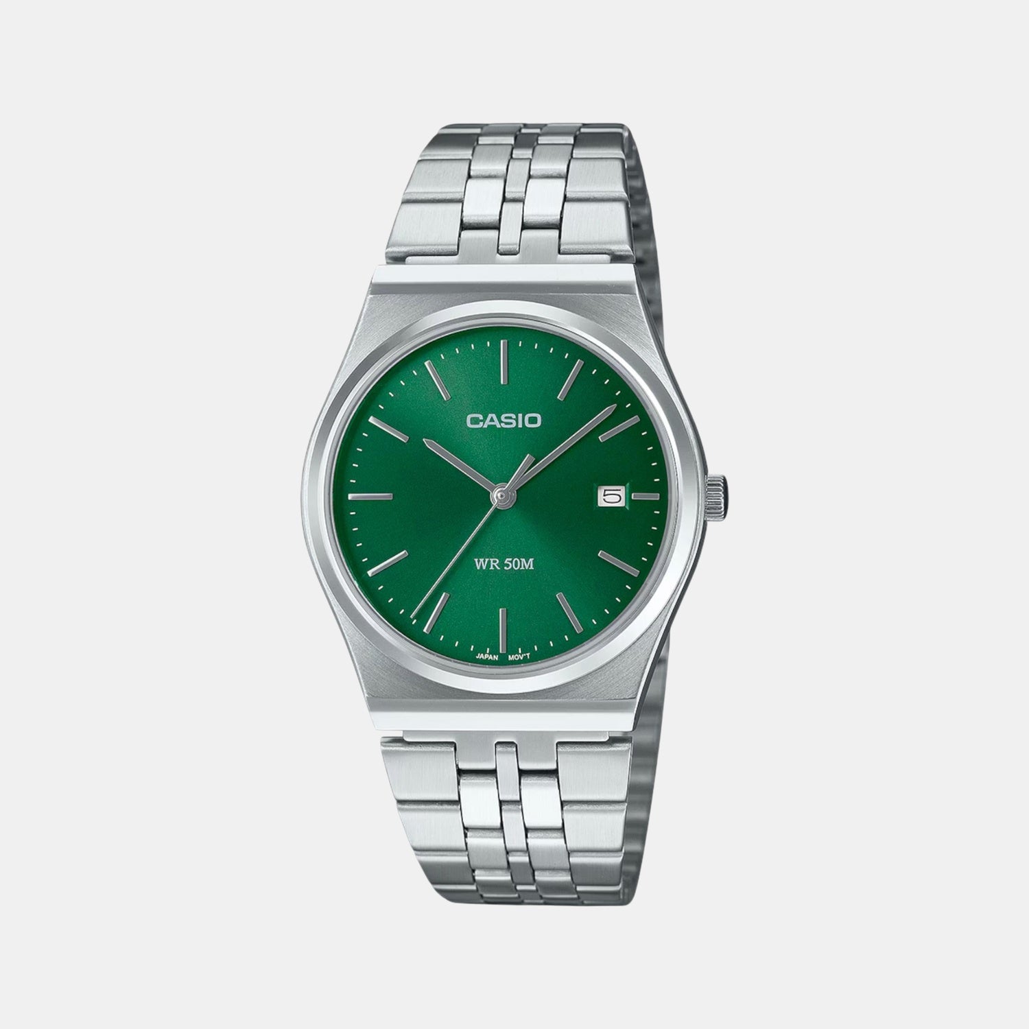 Enticer Men Quartz Green Dial Analog Stainless Steel Watch A2236