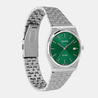 Enticer Men Quartz Green Dial Analog Stainless Steel Watch A2236