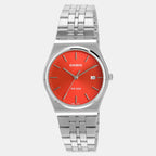 Enticer Men Quartz Red Dial Analog Stainless Steel Watch A2237