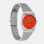 Enticer Men Quartz Red Dial Analog Stainless Steel Watch A2237