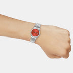 Enticer Men Quartz Red Dial Analog Stainless Steel Watch A2237