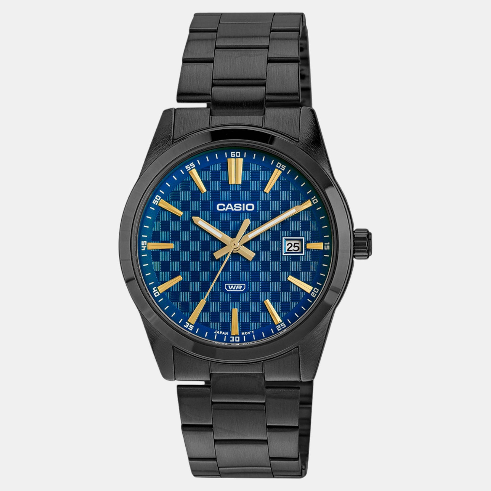 Casio Enticer Men Quartz Blue Dial Analog Stainless Steel Watch A2239