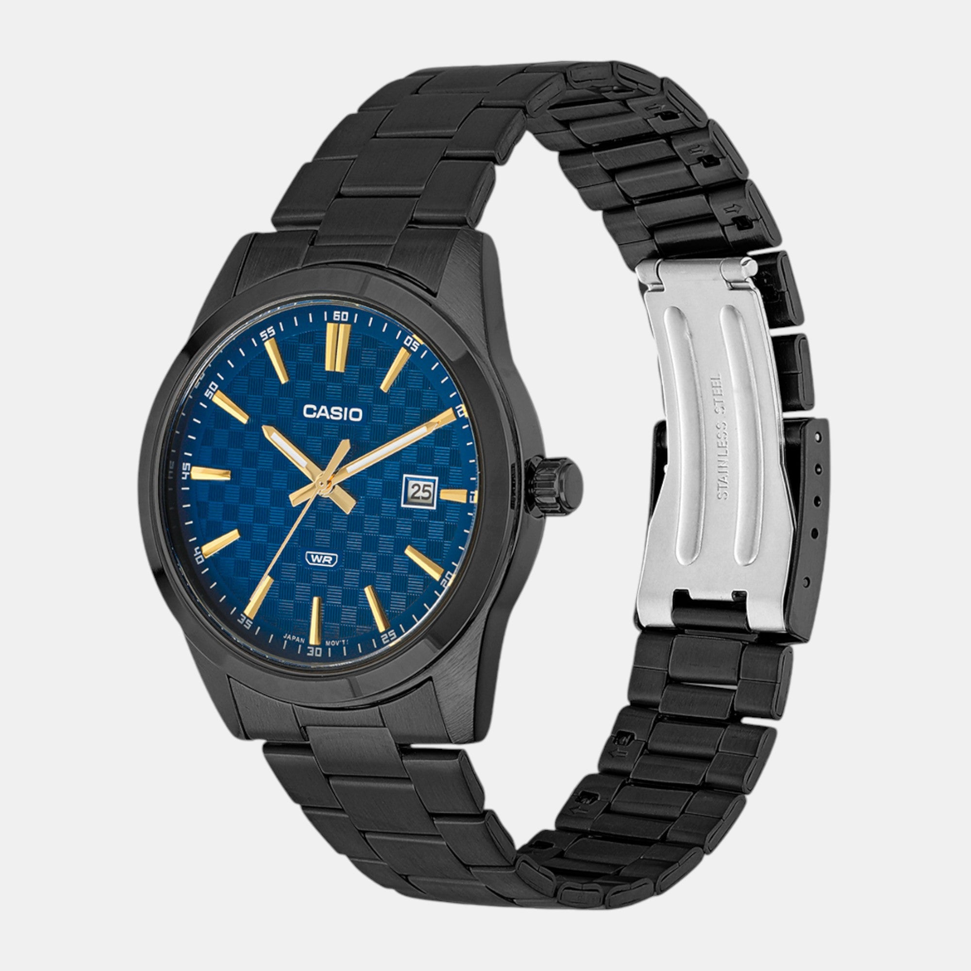 Enticer Men Quartz Blue Dial Analog Stainless Steel Watch A2239