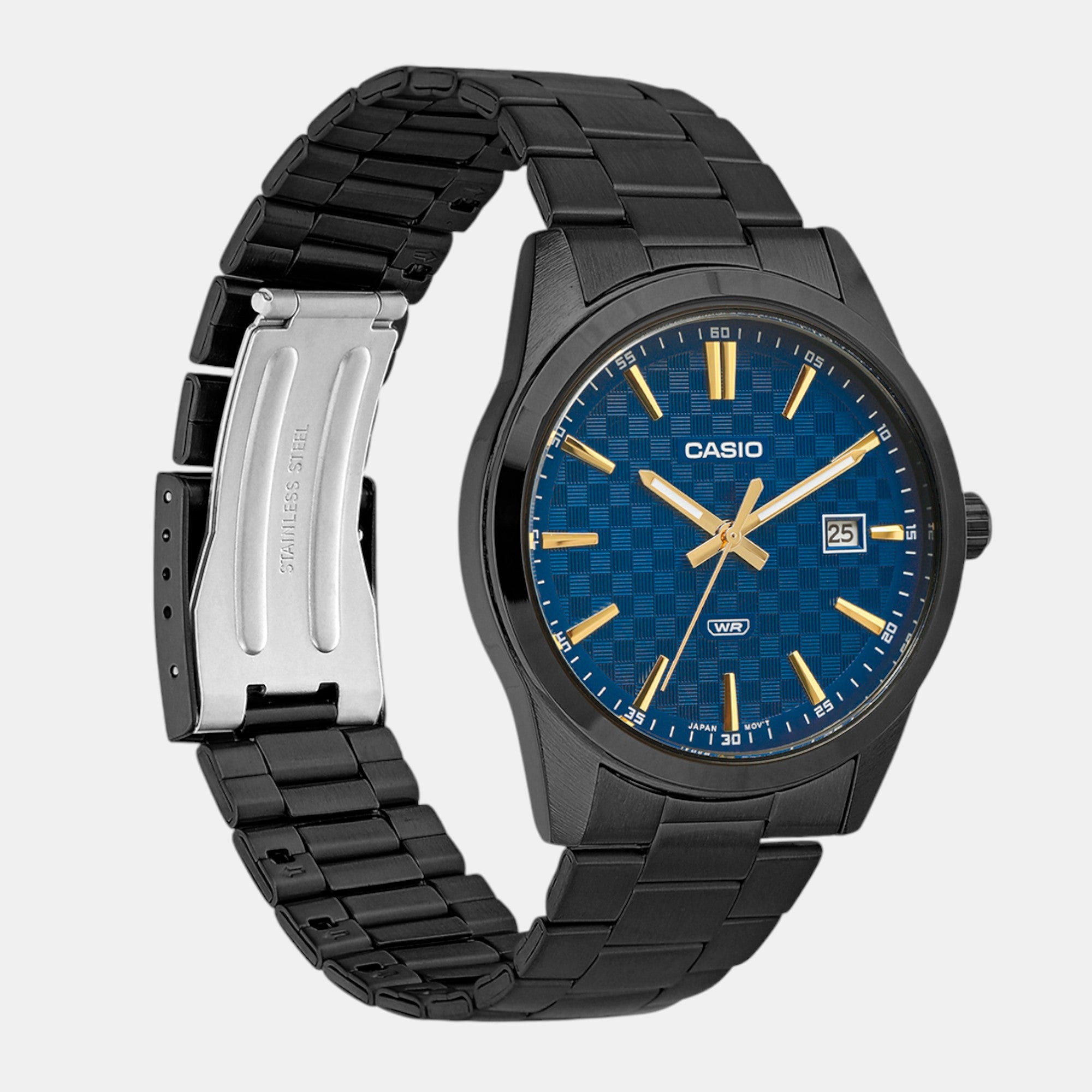 Enticer Men Quartz Blue Dial Analog Stainless Steel Watch A2239