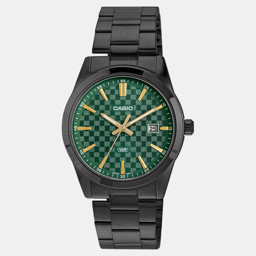 Enticer Men Quartz Green Dial Analog Stainless Steel Watch A2240