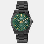 Enticer Men Quartz Green Dial Analog Stainless Steel Watch A2240