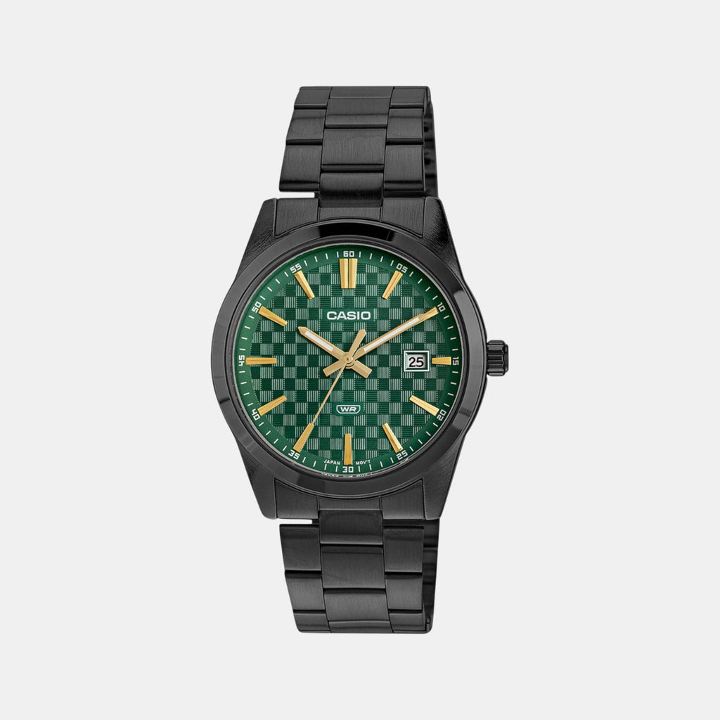 Enticer Men Quartz Green Dial Analog Stainless Steel Watch A2240