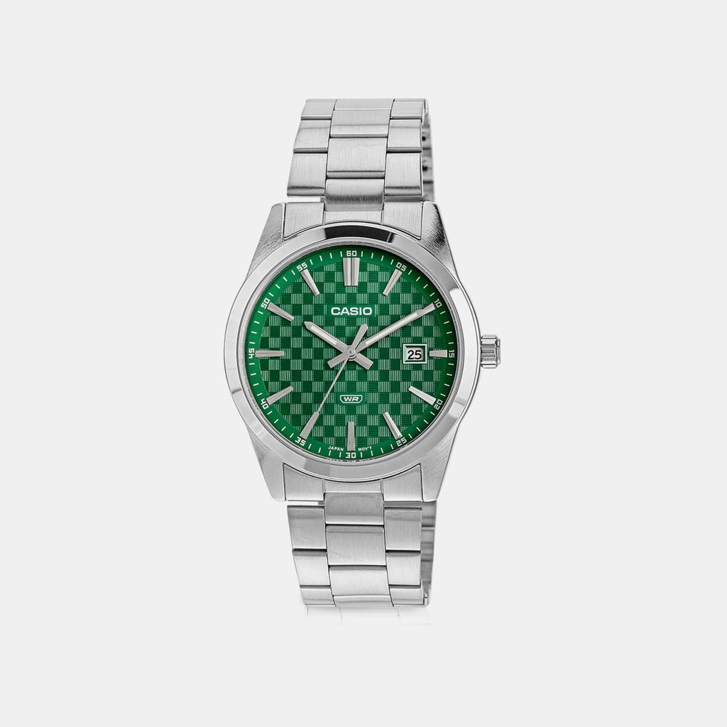Enticer Men Quartz Green Dial Analog Stainless Steel Watch A2243