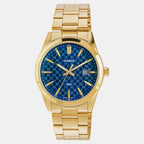 Enticer Men Quartz Blue Dial Analog Stainless Steel Watch A2245
