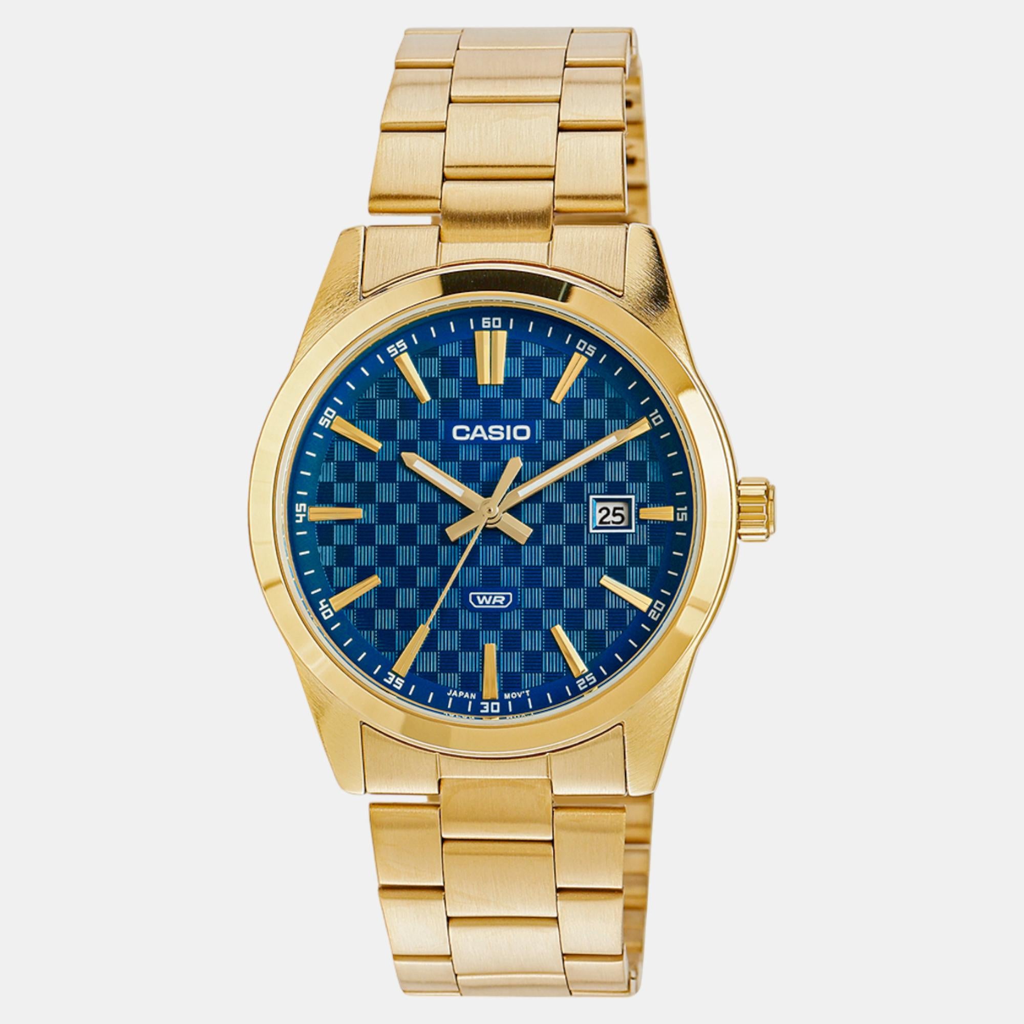 Enticer Men Quartz Blue Dial Analog Stainless Steel Watch A2245