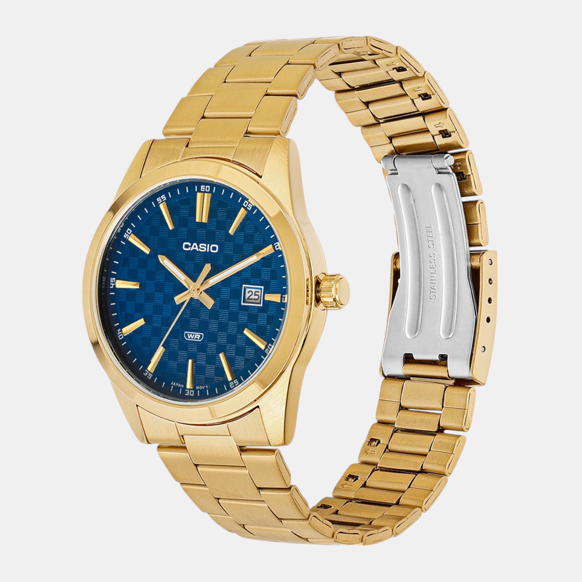 Enticer Men Quartz Blue Dial Analog Stainless Steel Watch A2245