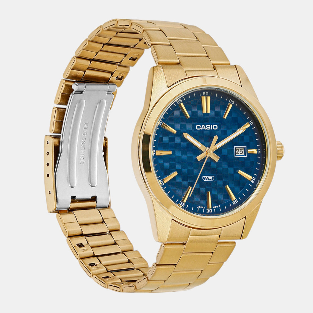 Enticer Men Quartz Blue Dial Analog Stainless Steel Watch A2245