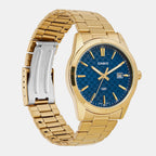Enticer Men Quartz Blue Dial Analog Stainless Steel Watch A2245