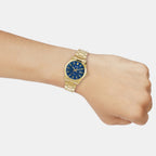 Enticer Men Quartz Blue Dial Analog Stainless Steel Watch A2245