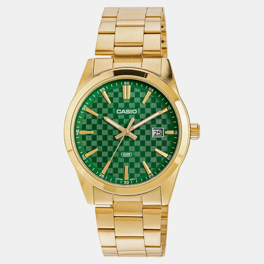 Enticer Men Quartz Green Dial Analog Stainless Steel Watch A2246