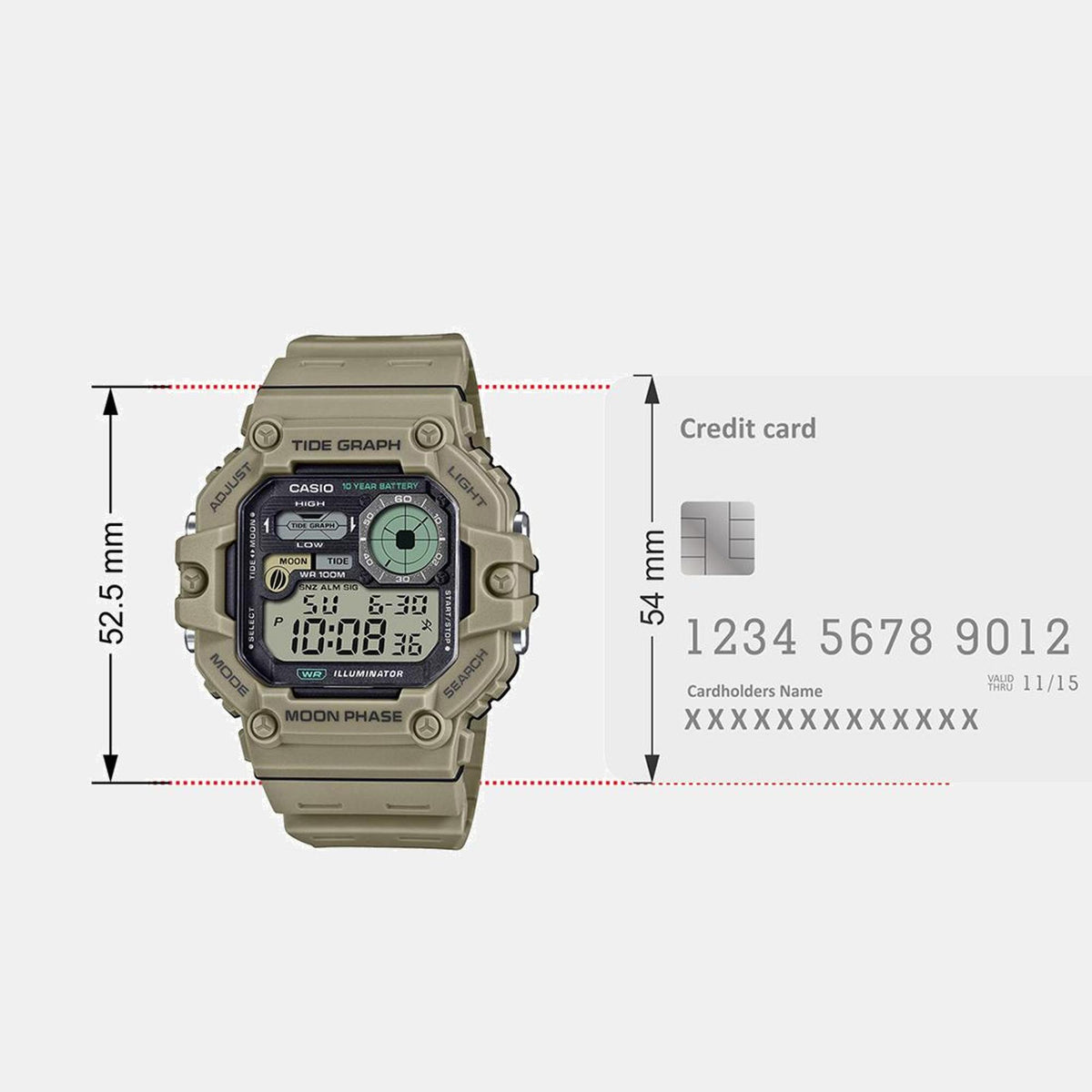 Youth Men Quartz Black Dial Digital Resin Watch A2248