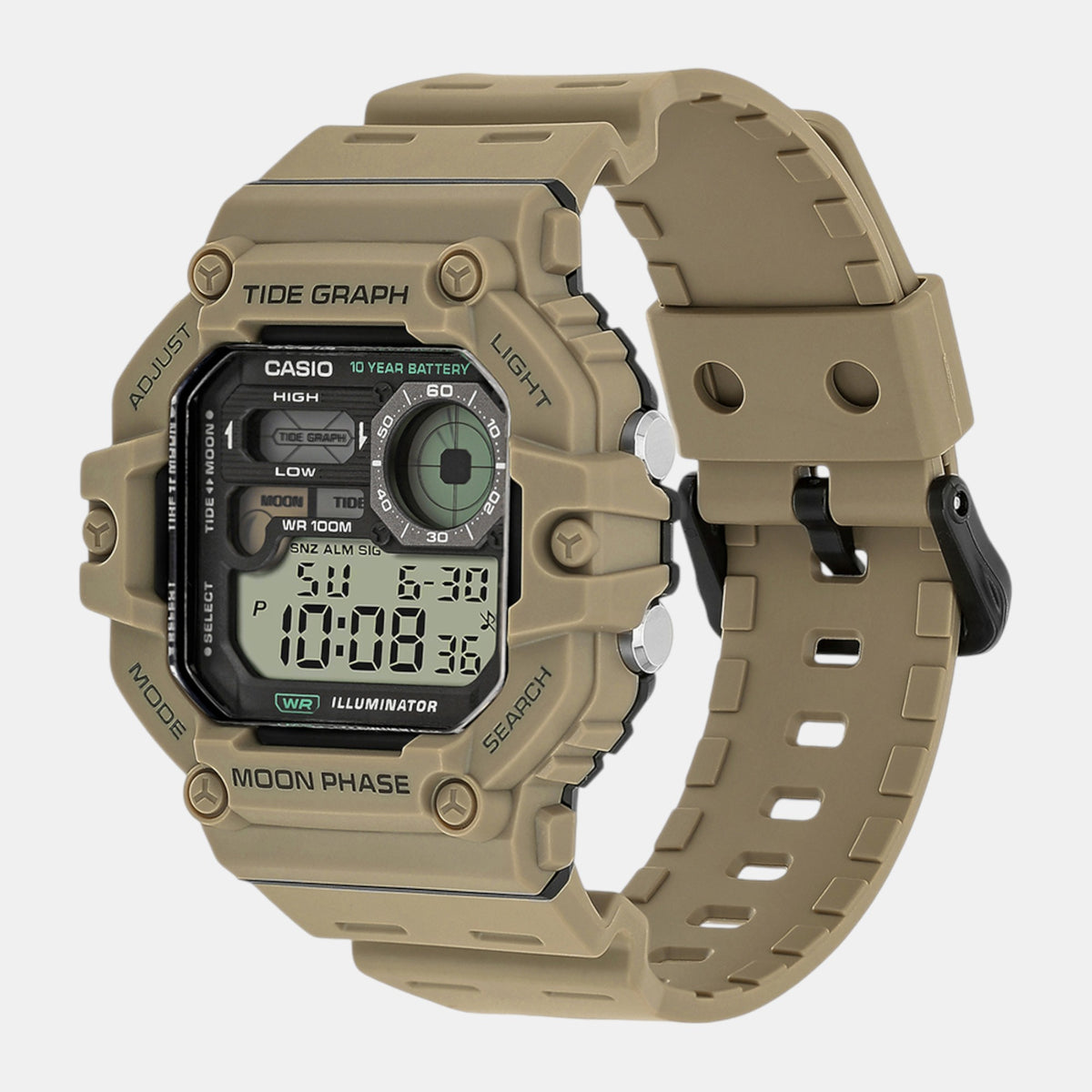 Youth Men Quartz Black Dial Digital Resin Watch A2248