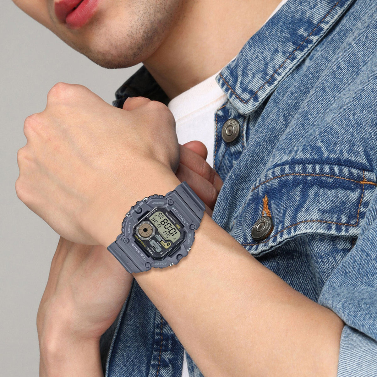 Youth Men Quartz Black Dial Digital Resin Watch A2249