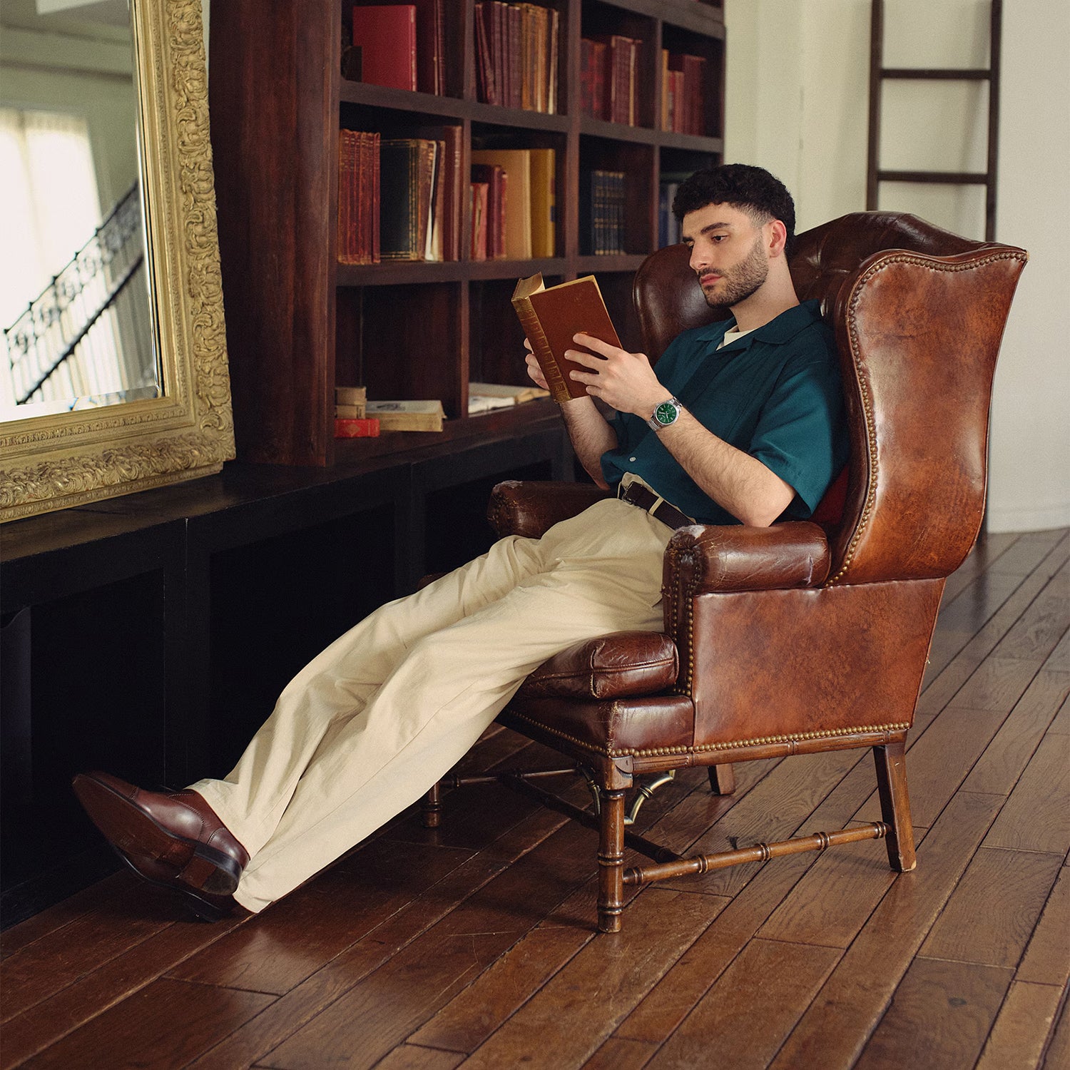 Enticer Men Quartz Green Dial Analog Stainless Steel Watch A2262