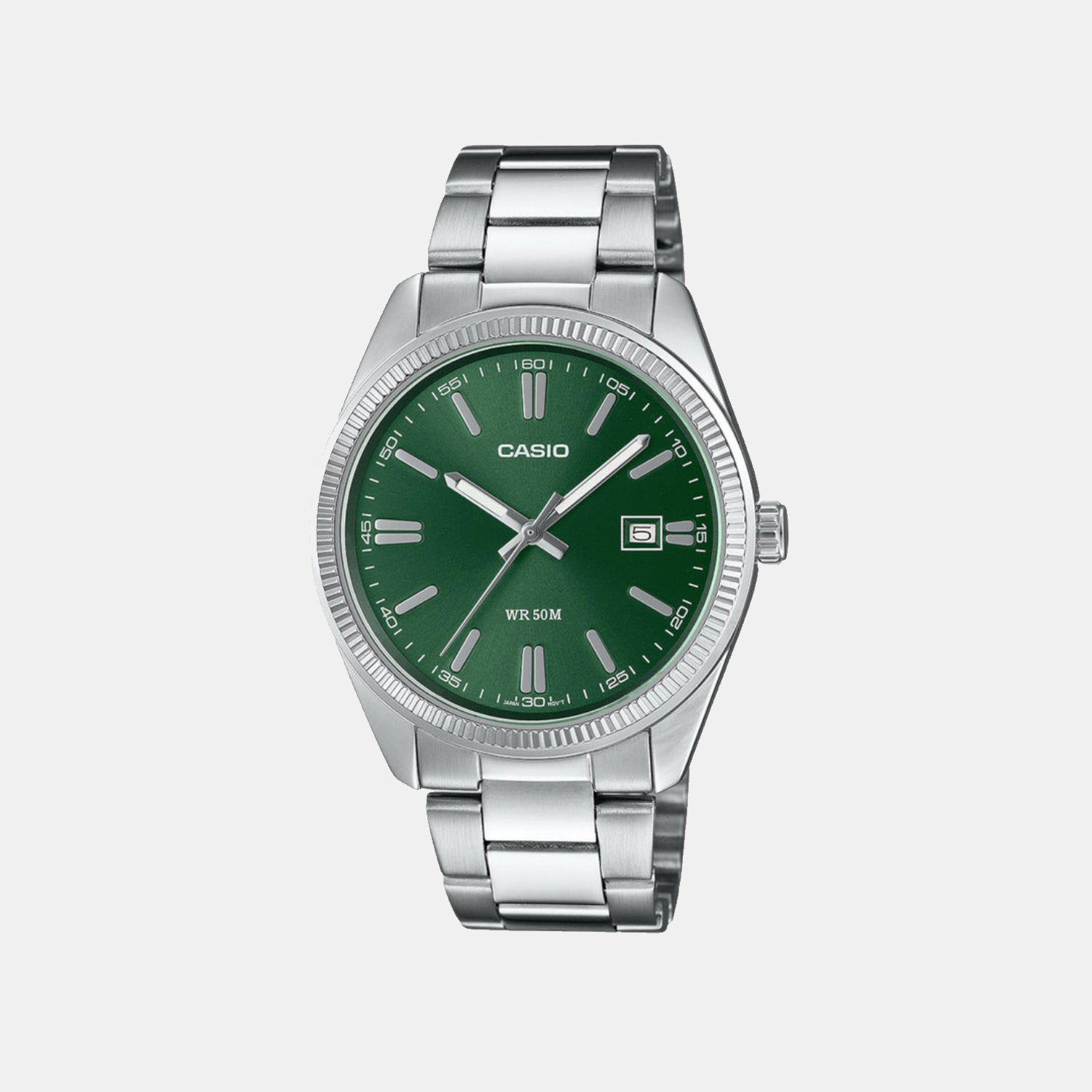 Enticer Men Quartz Green Dial Analog Stainless Steel Watch A2262