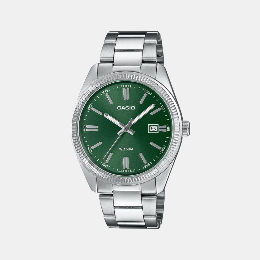 Enticer Men Quartz Green Dial Analog Stainless Steel Watch A2262