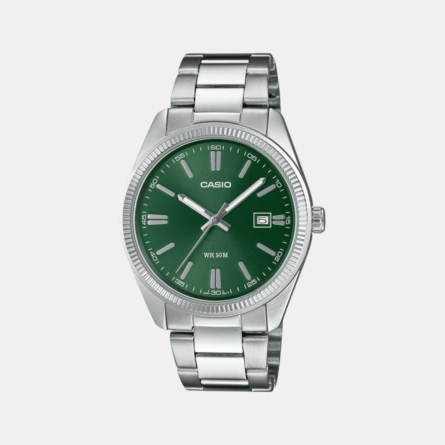 Enticer Men Quartz Green Dial Analog Stainless Steel Watch A2262