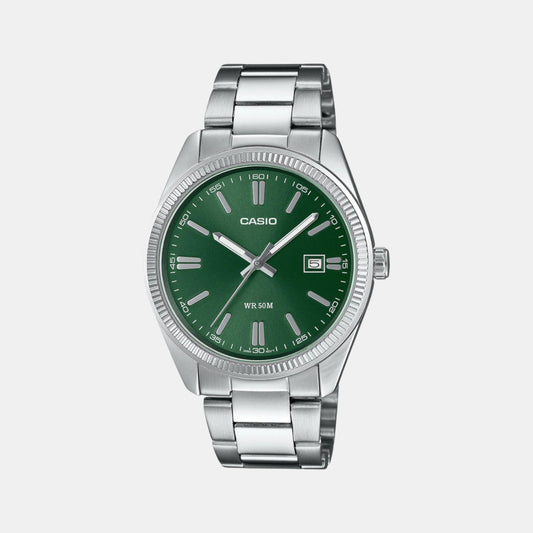Enticer Men Quartz Green Dial Analog Stainless Steel Watch A2262