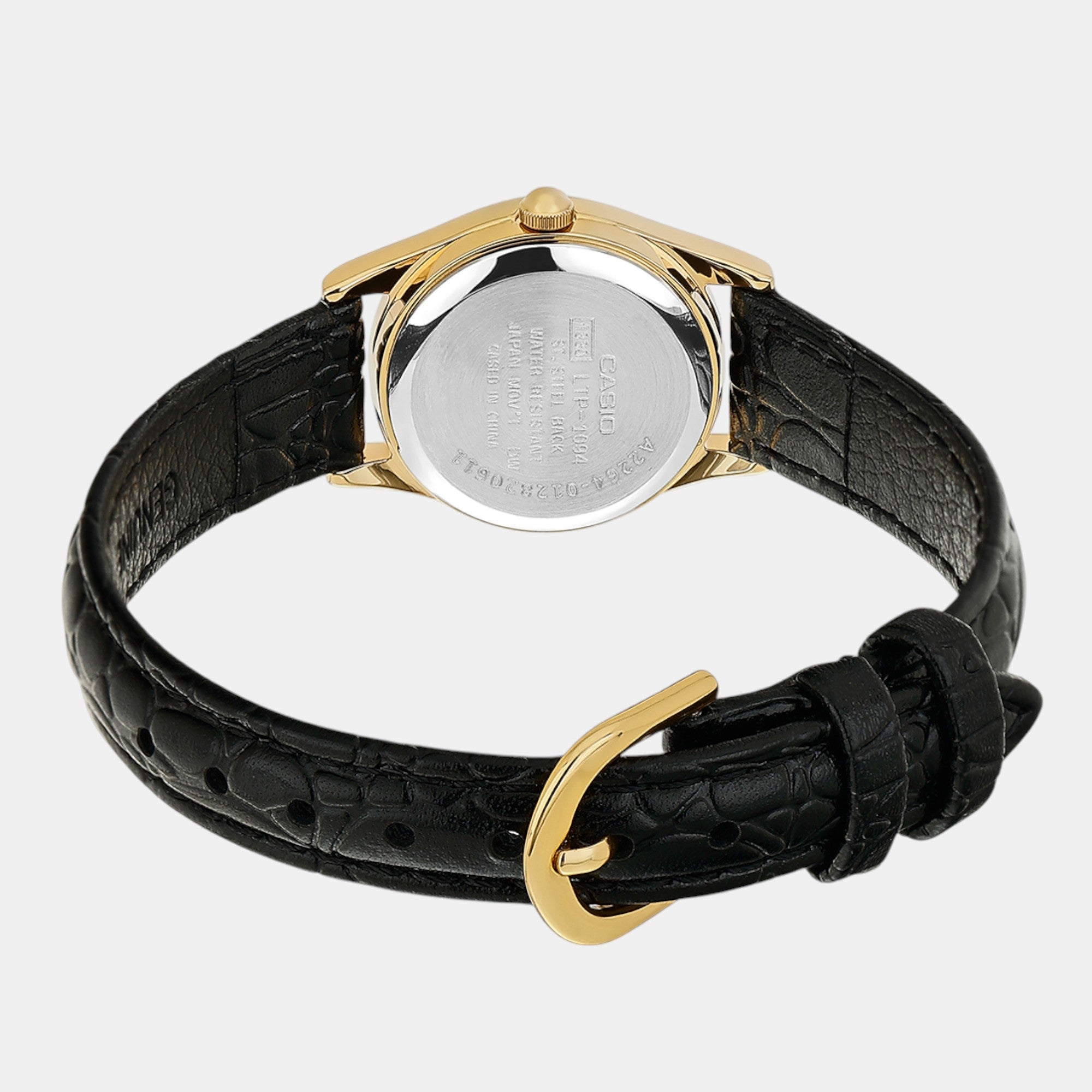 Enticer Women Quartz Gold Dial Analog Leather Watch A2264