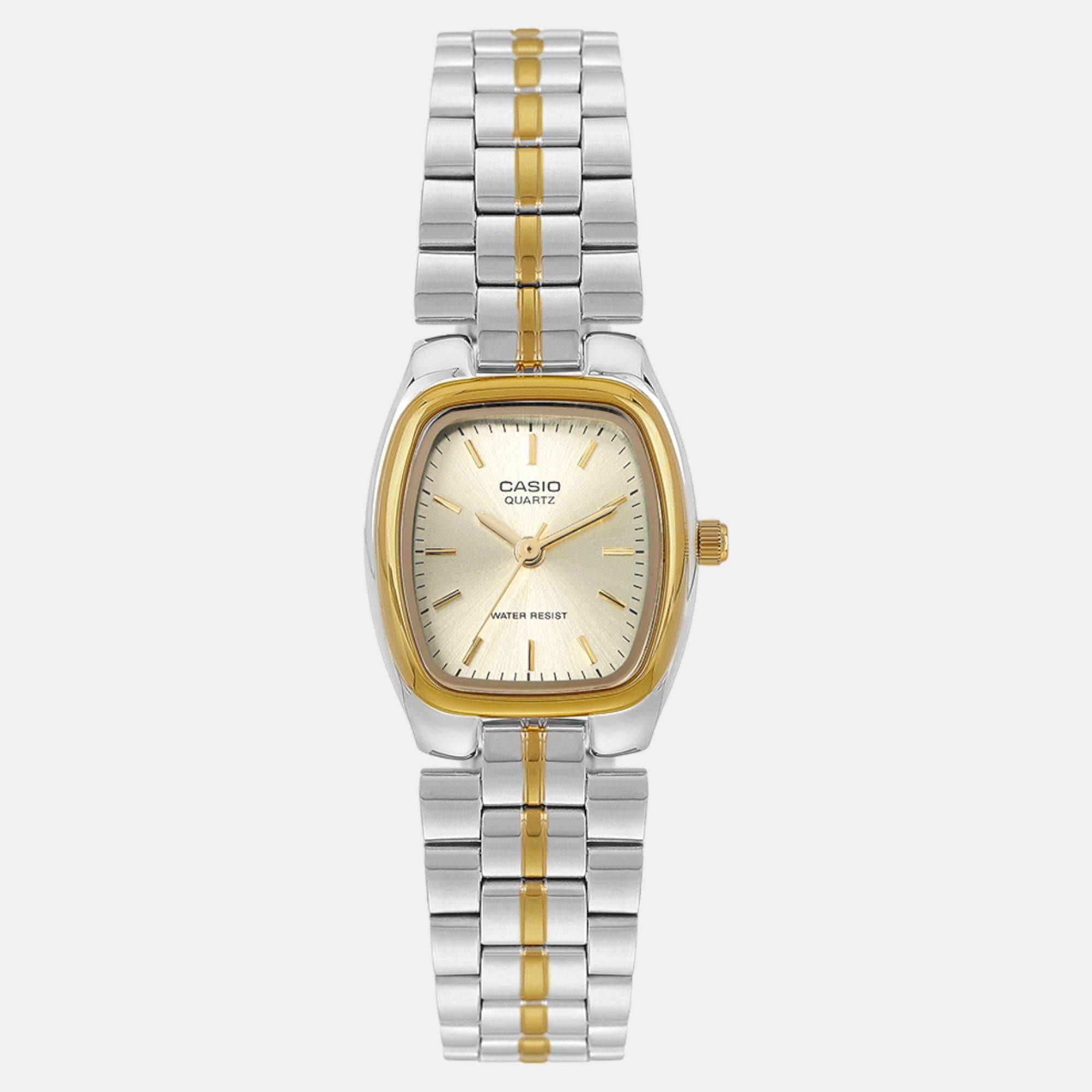 Enticer Women Quartz Gold Dial Analog Stainless Steel Watch A2272