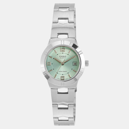 Enticer Women Quartz Green Dial Analog Stainless Steel Watch A2274